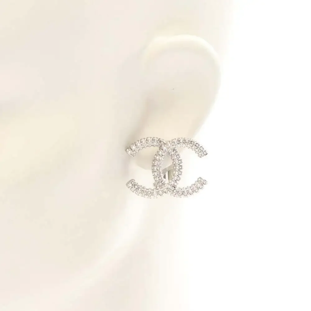 Chanel Cc Logo Clip-On Earrings #256783C13B